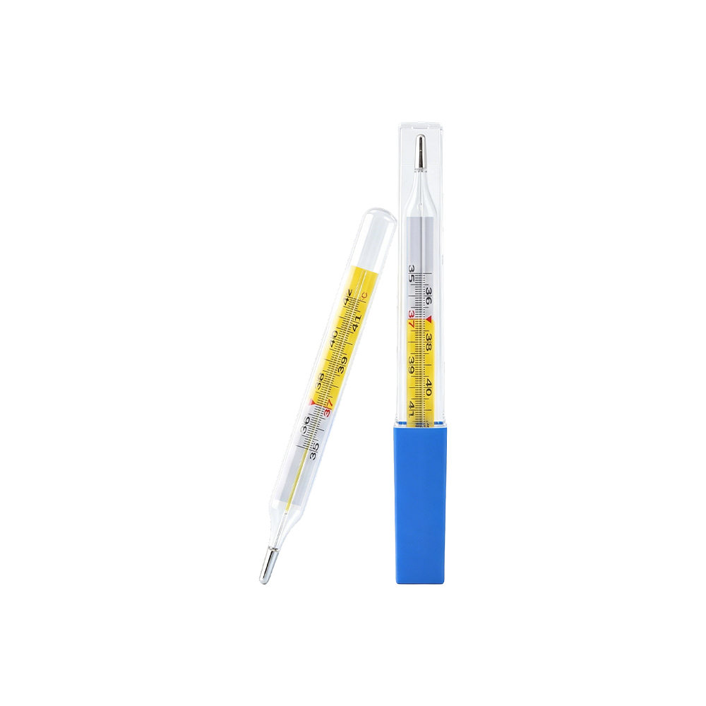 Klinisk kvicksilvertermometer av glas