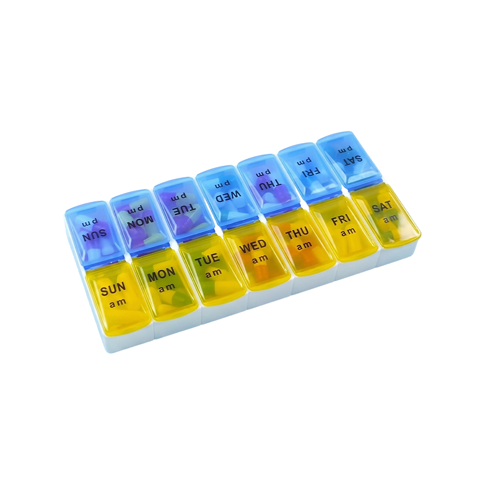 7-dagars AM/PM Pill Box, vecko Pill Box 2 gånger om dagen