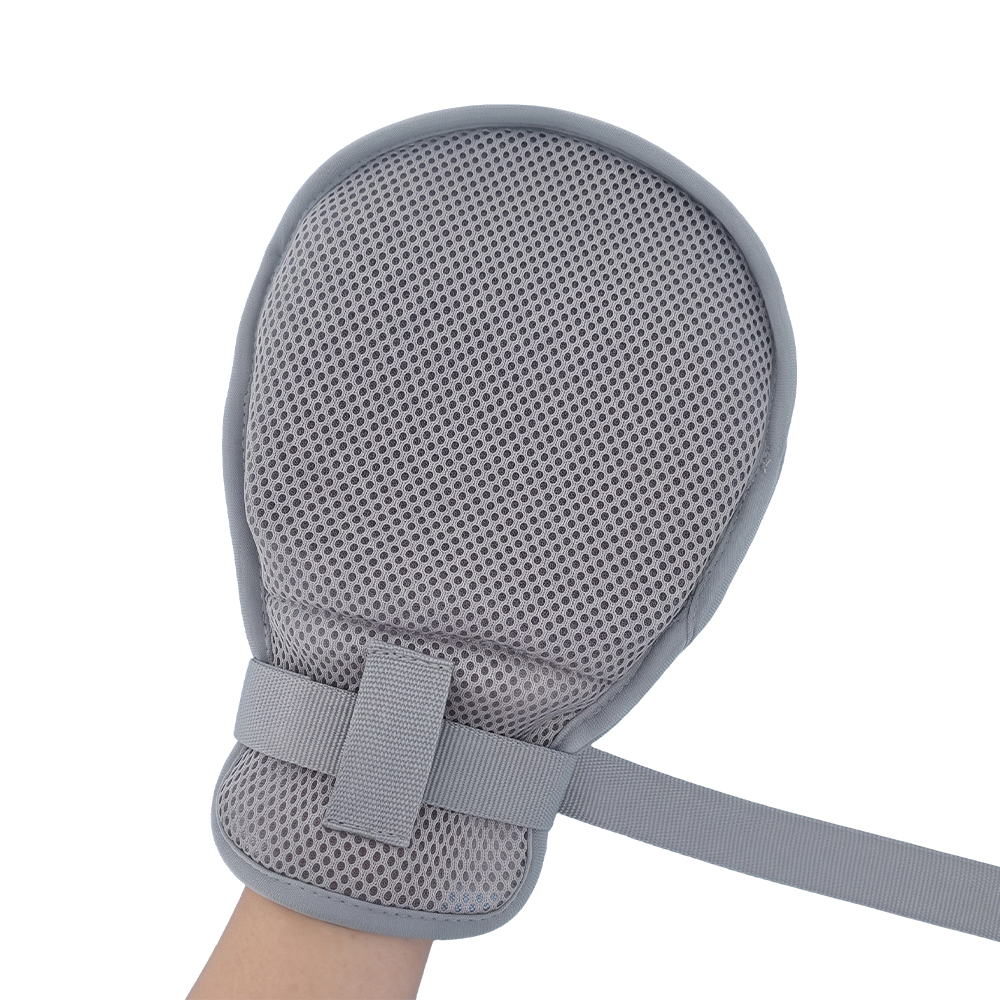 Andningsbara patientskyddsvantar i mesh med justerbar handledsrem