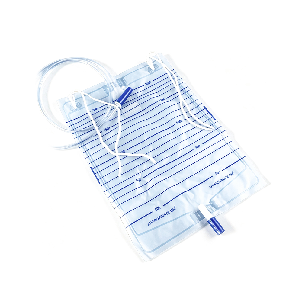 Universal Fit 1000ml-2000ml medicinsk kvalitet urinpåse med nylonknyt