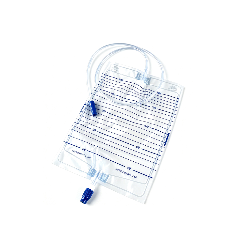 1000ml/1500ml/2000ml Precision Medical Grade Läcksäker design urinpåse med skruvventil