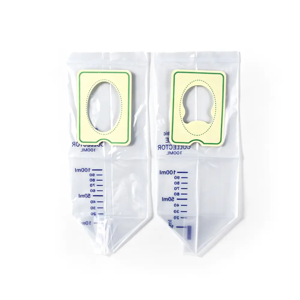 100ml/200ml Universal Pediatric Gentle Adhesive Urin Collection Bag